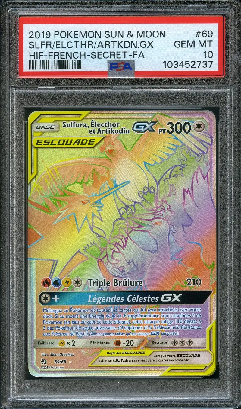 PSA 10 Sulfura, Électhor et Artikodin Gx Rainbow