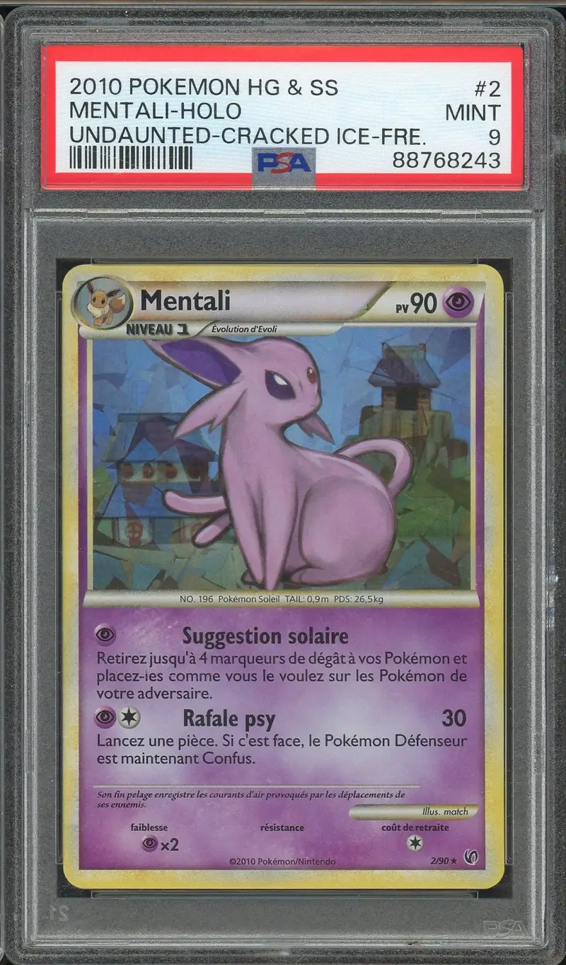 PSA 9 Mentali Holo Cracked Ice