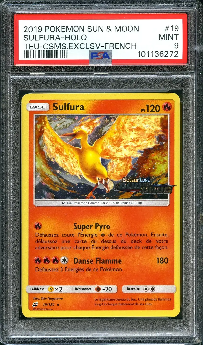 PSA 9 Sulfura Holo Stamped