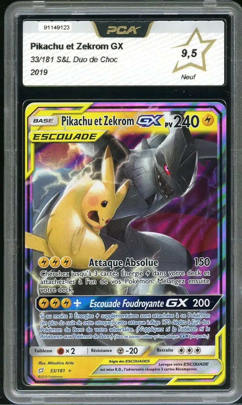 PCA 9.5 Pikachu et Zekrom Gx