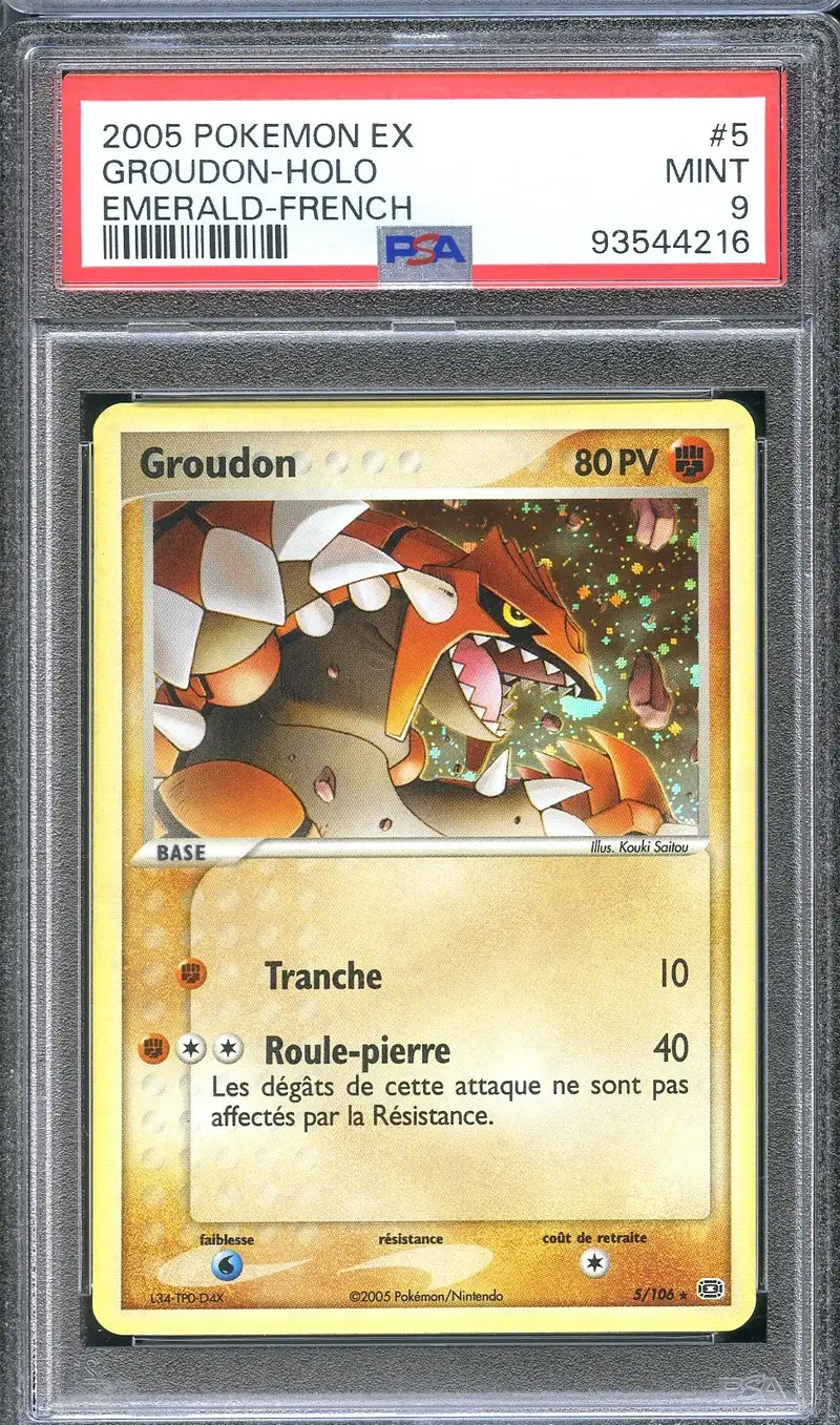 PSA 9 Groudon Holo