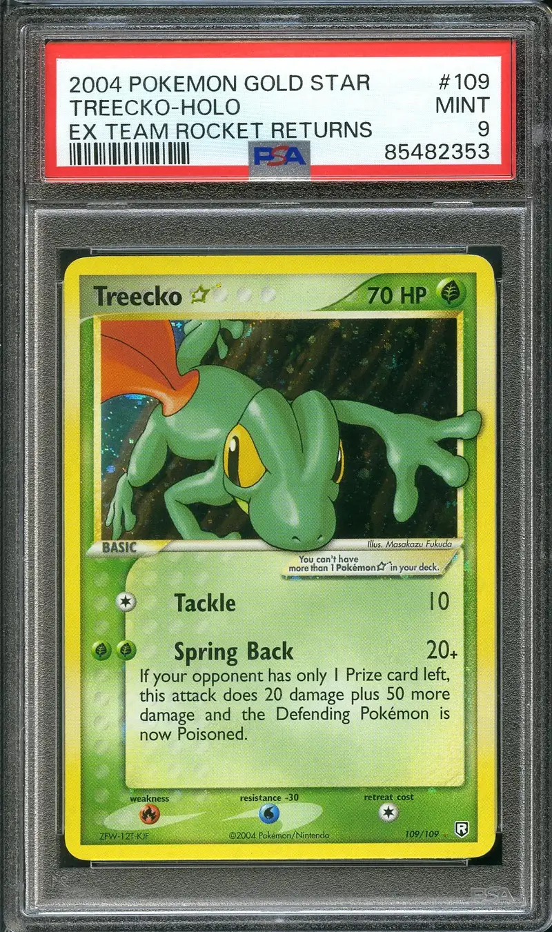 PSA 9 Treecko Gold Star
