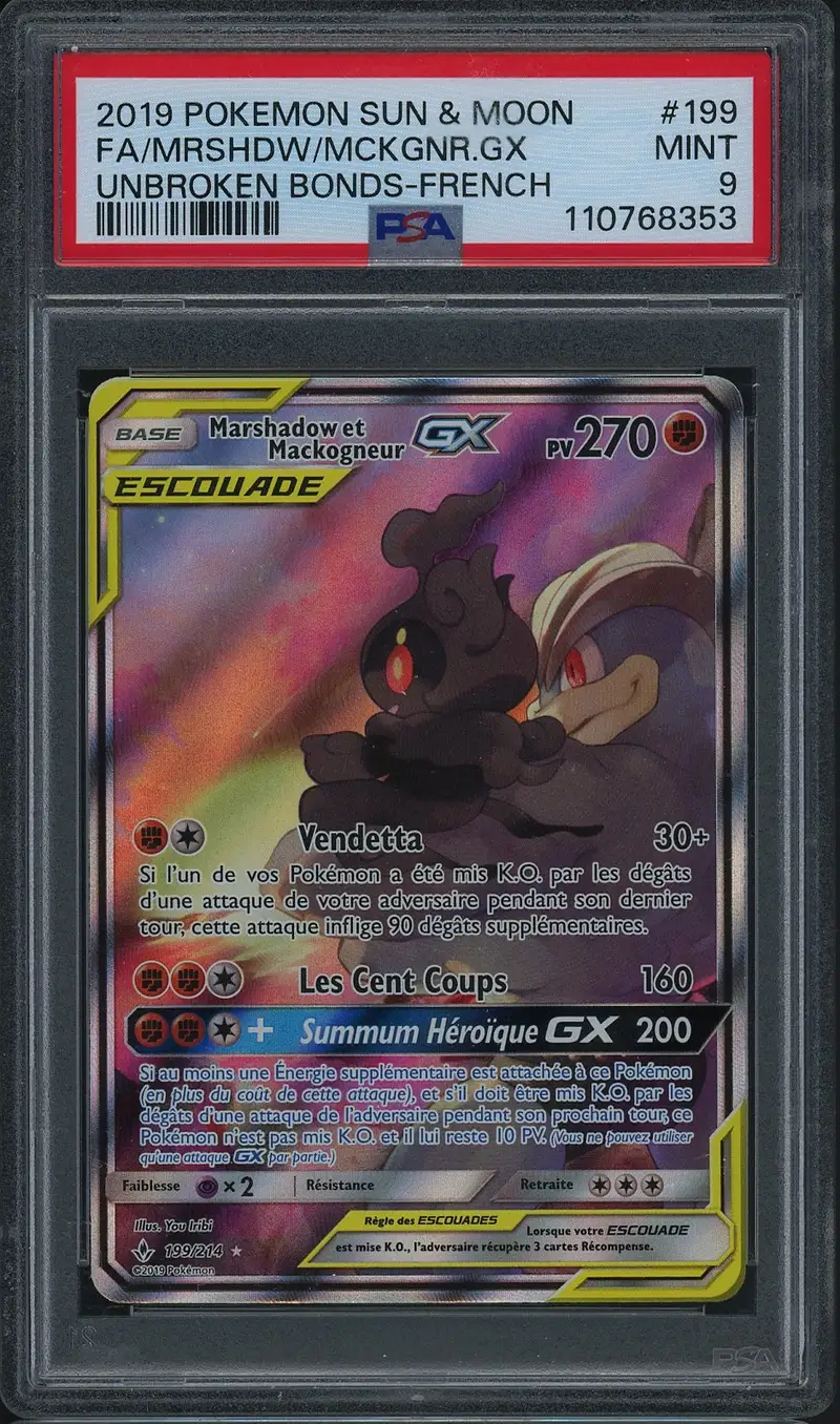 PSA 9 Marshadow et Mackogneur Gx
