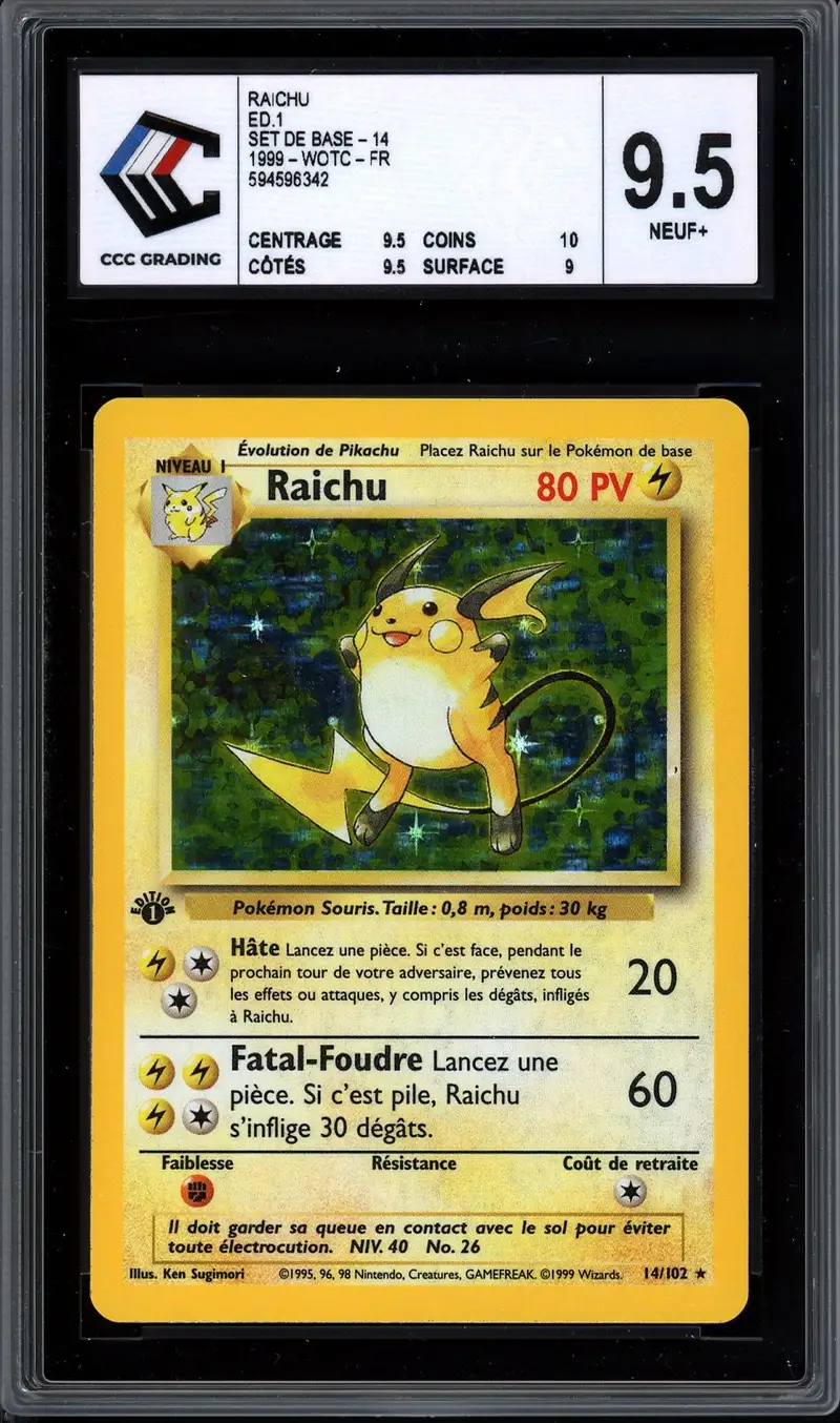 CCC 9.5 Raichu Holo