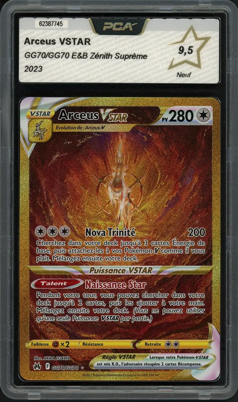 pokemon card arceus vstar gold  2022 Pokmon Brilliant Stars AGS 9.5 The item available is listed in the Title Arceus VSTAR - 125/100 -