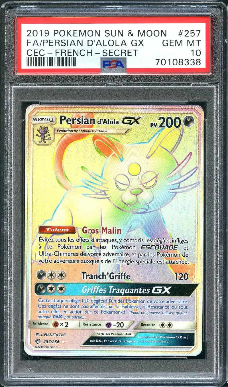 PSA 10 Persian d'Alola Gx
