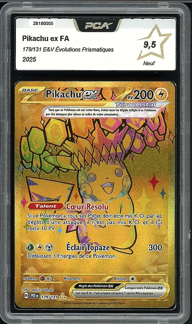PCA 9.5 Pikachu Ex Gold