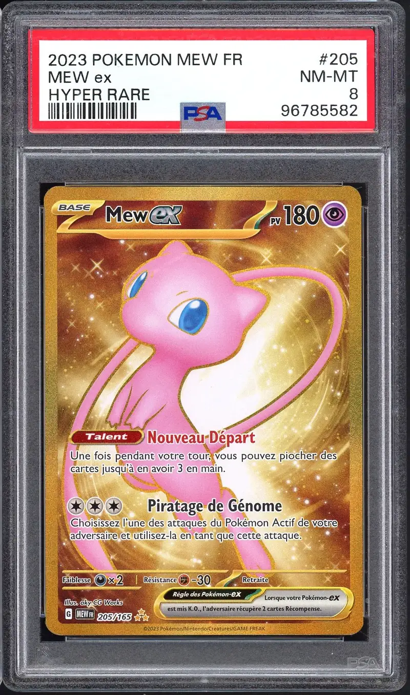 PSA 8 Mew Ex Gold