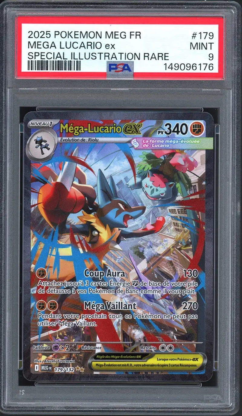 PSA 9 Méga-Lucario Ex