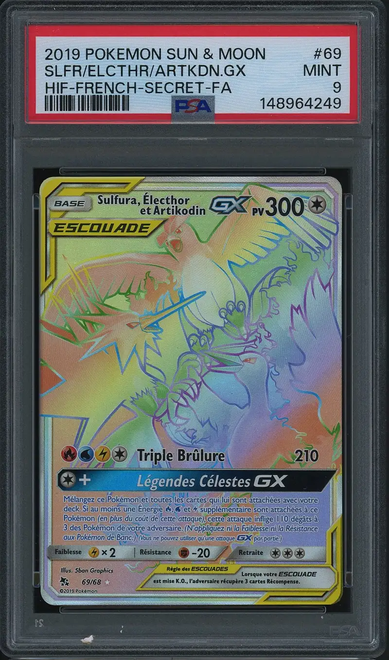 PSA 9 Sulfura, Électhor et Artikodin Gx Rainbow