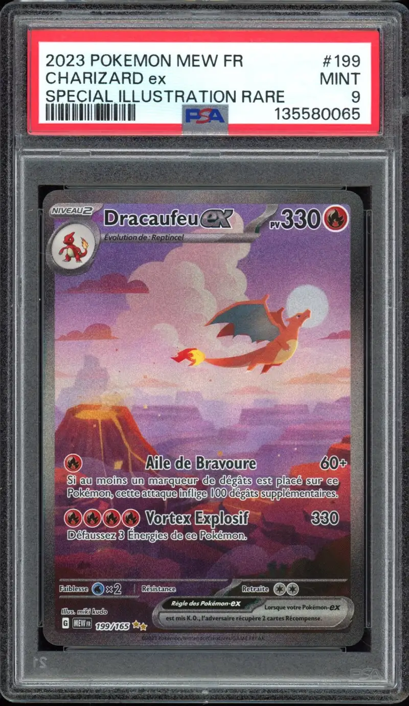 PSA 9 Dracaufeu Ex