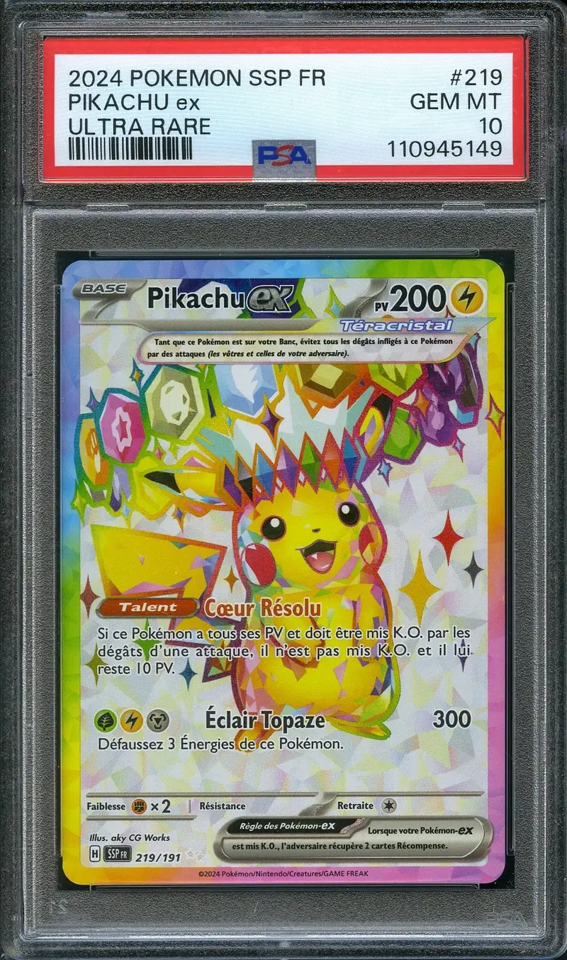 PSA 10 Pikachu Ex