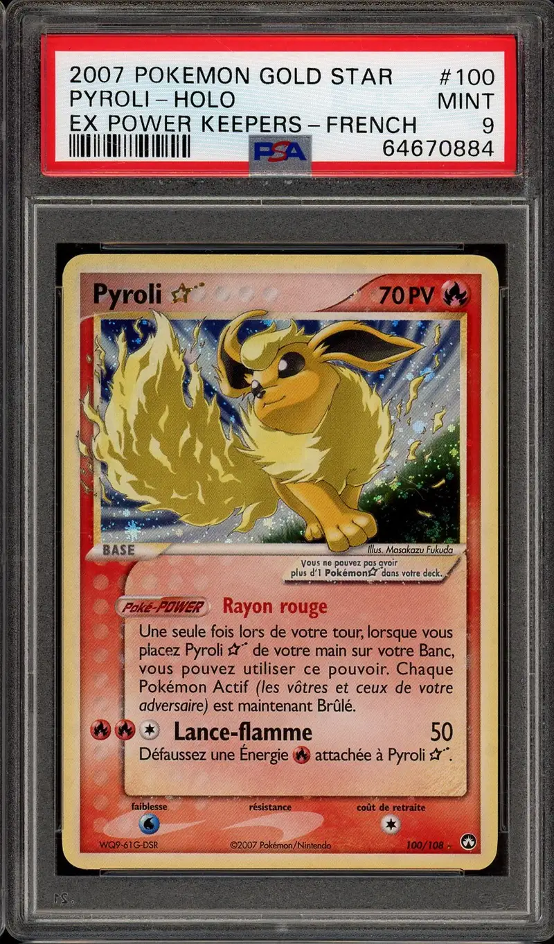 PSA 9 Pyroli Gold Star