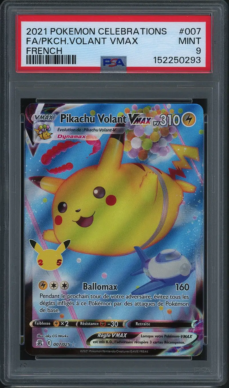 PSA 9 Pikachu Volant VMax