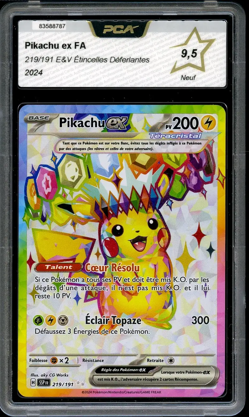 PCA 9.5 Pikachu Ex