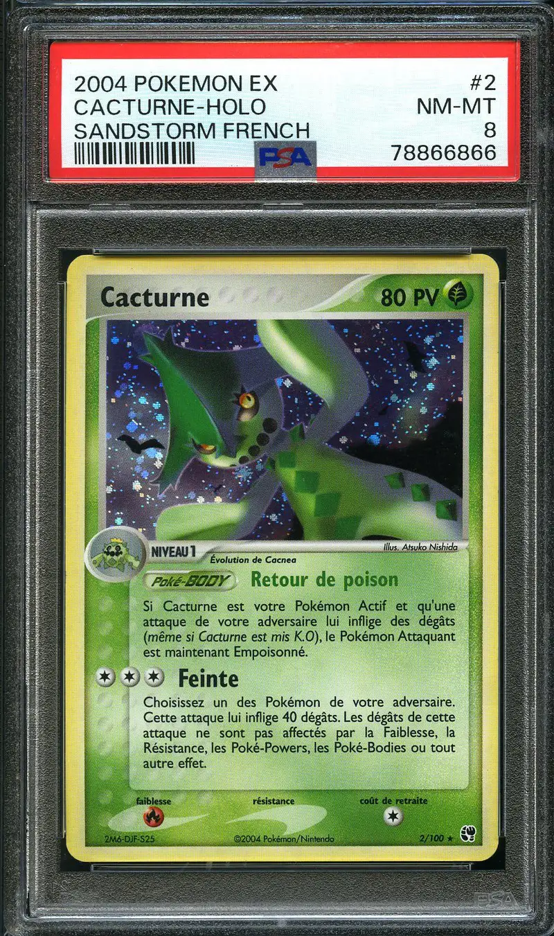 PSA 8 Cacturne Holo