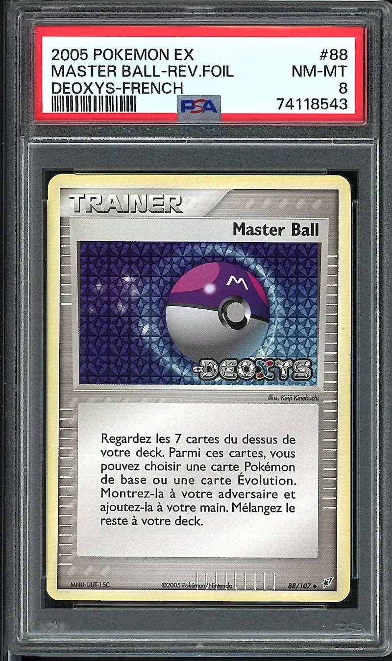 PSA 8 Master Ball Reverse