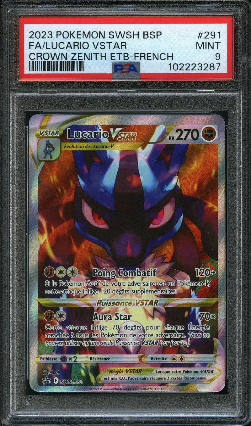 PSA 9 Lucario VStar
