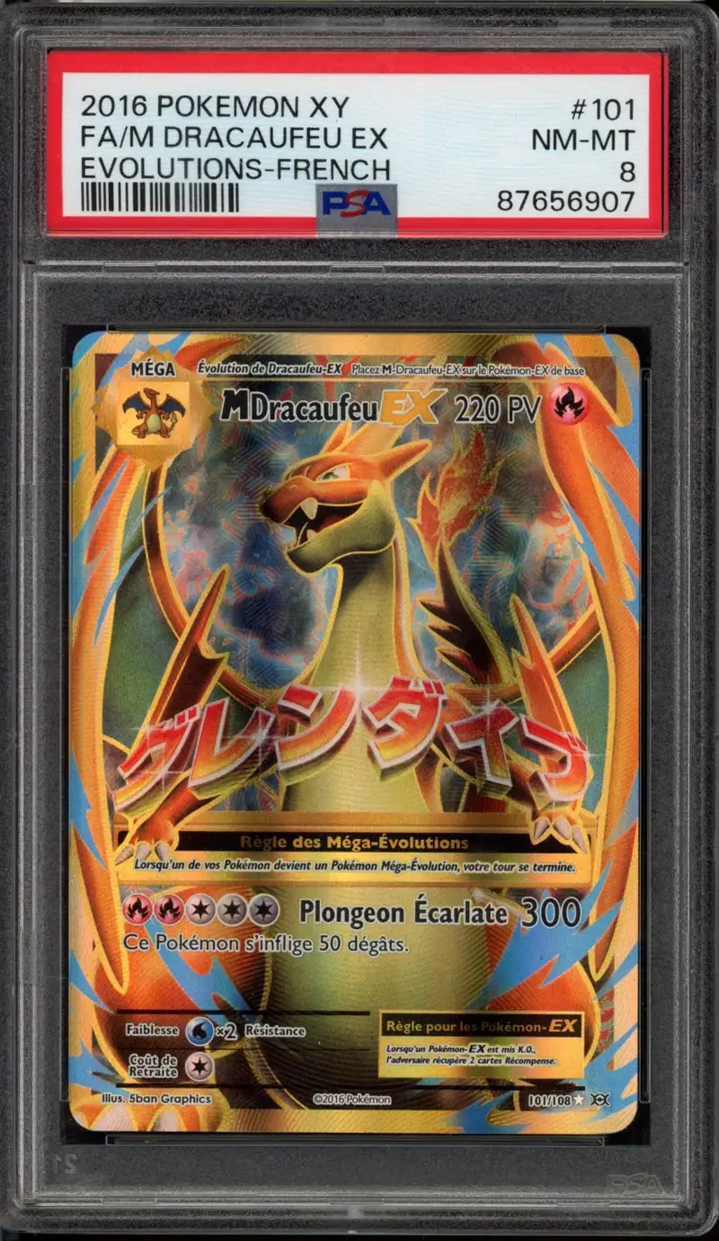 PSA 8 Méga Dracaufeu Ex