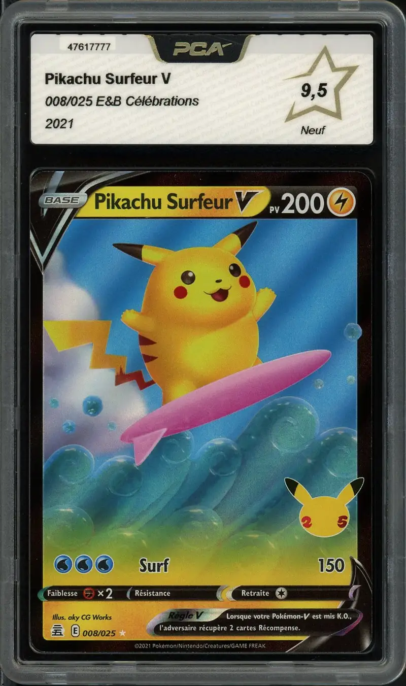 PCA 9.5 Pikachu Surfeur V