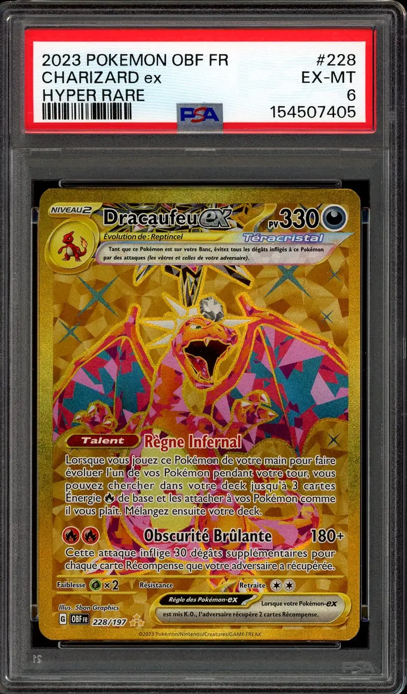 PSA 6 Dracaufeu Ex Gold
