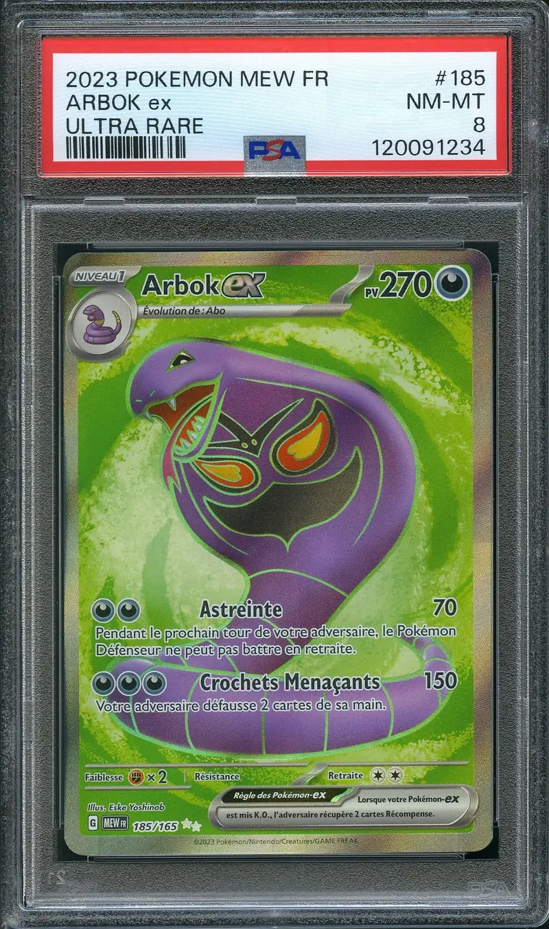 PSA 8 Arbok Ex