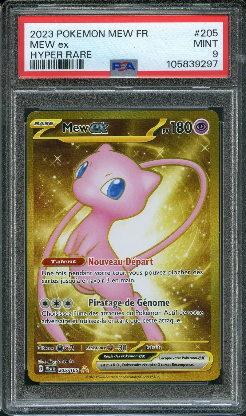 PSA 9 Mew Ex Gold