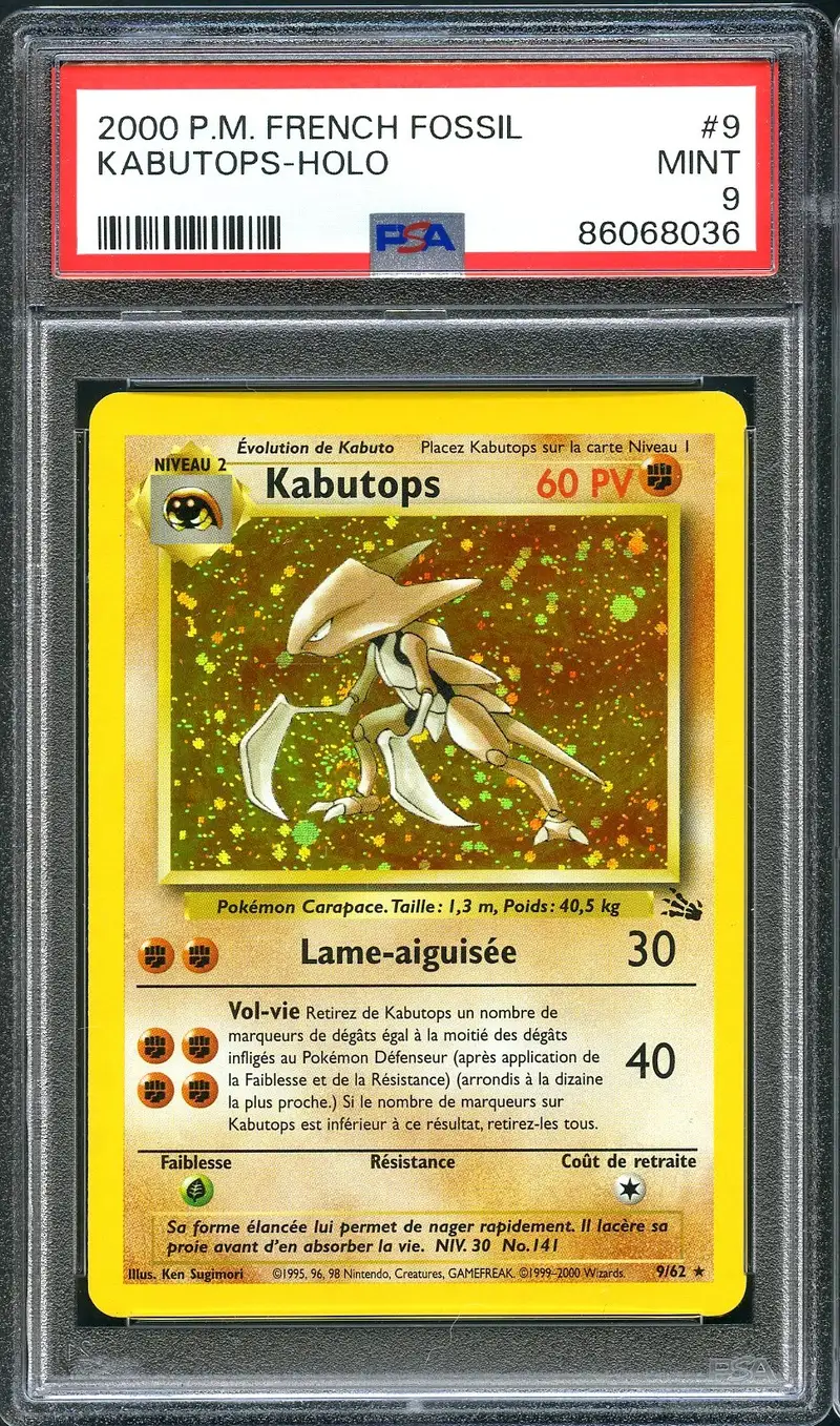 PSA 9 Kabutops Holo