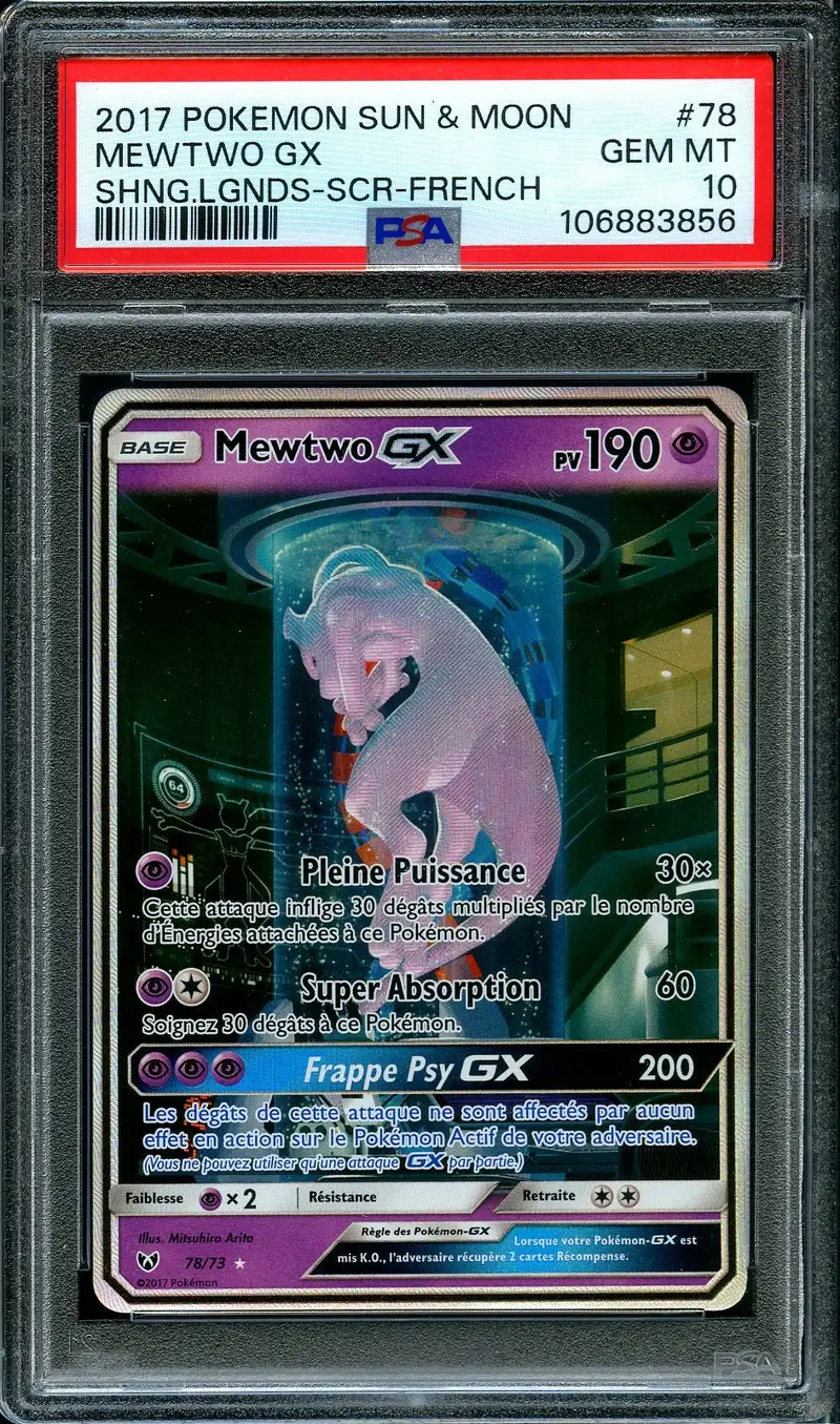 PSA 10 Mewtwo Gx