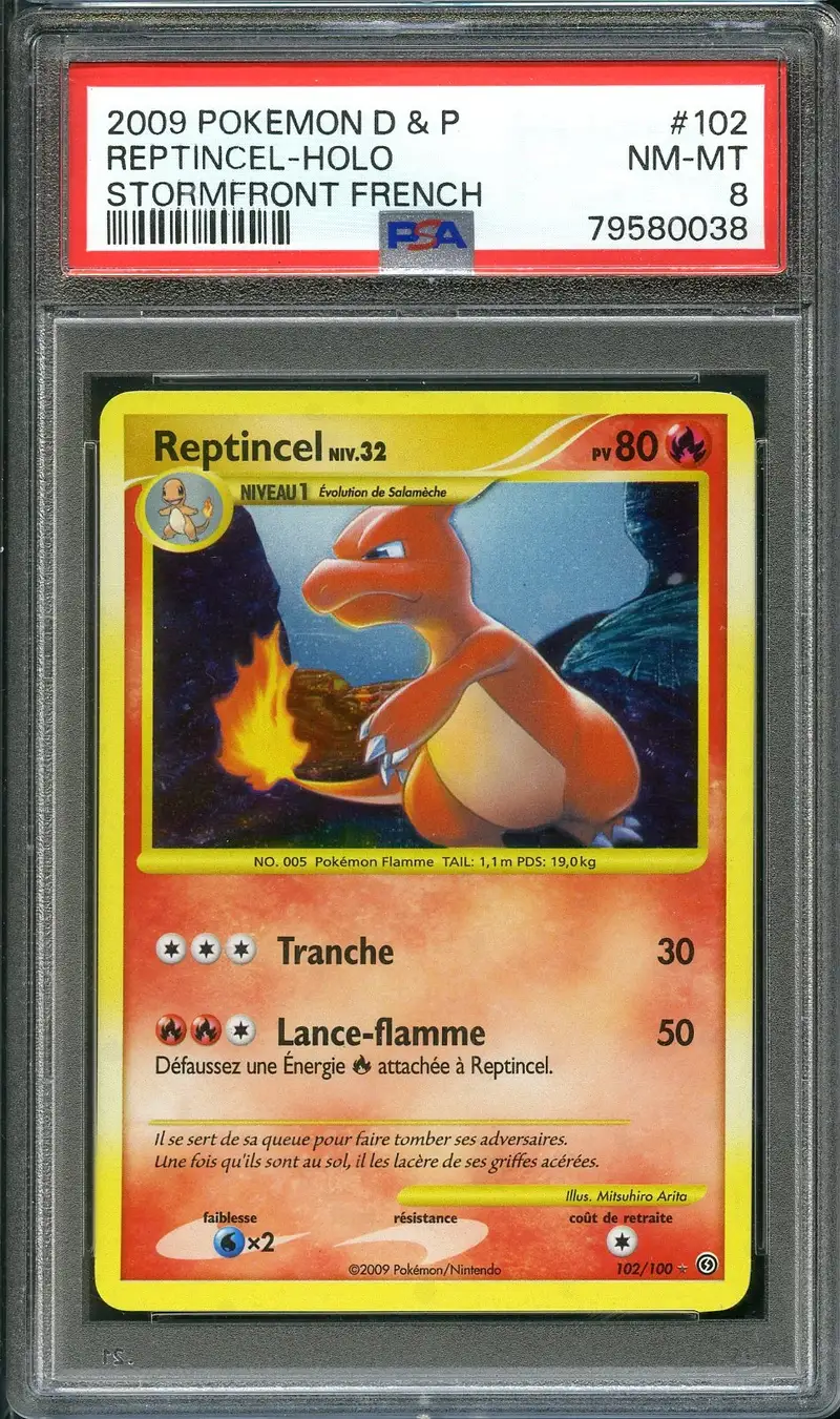 PSA 8 Reptincel Holo