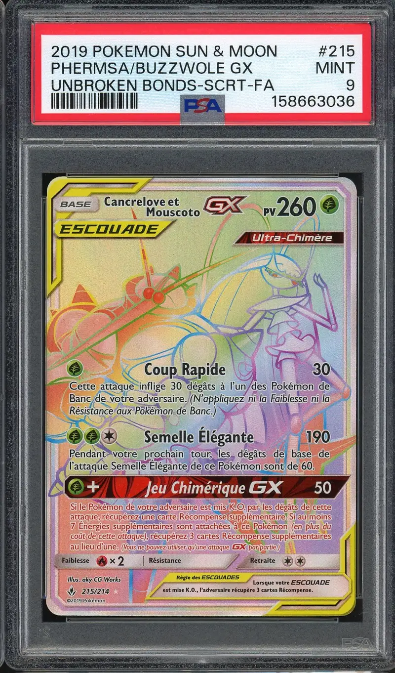 PSA 9 Cancrelove et Mouscoto Gx Rainbow