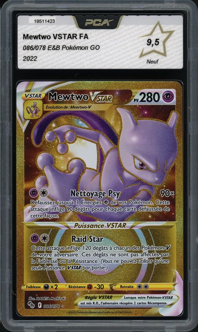 PCA 9.5 Mewtwo VStar Gold