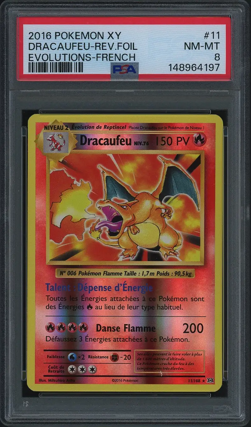 PSA 8 Dracaufeu Reverse