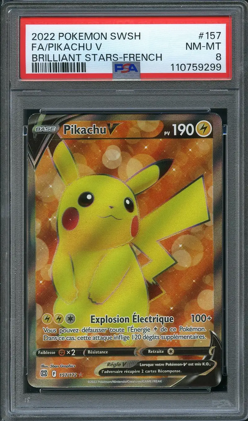 PSA 8 Pikachu V