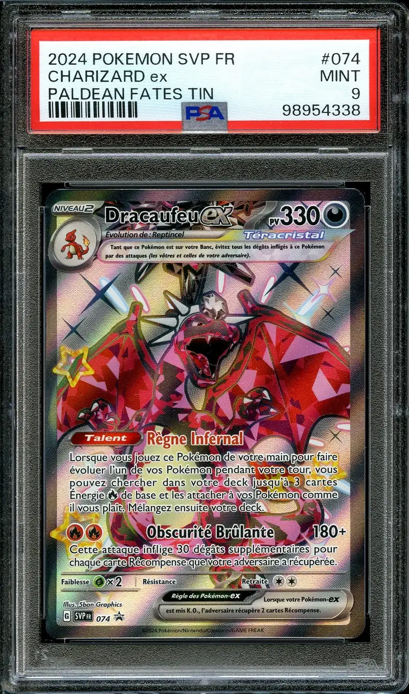 PSA 9 Dracaufeu Ex