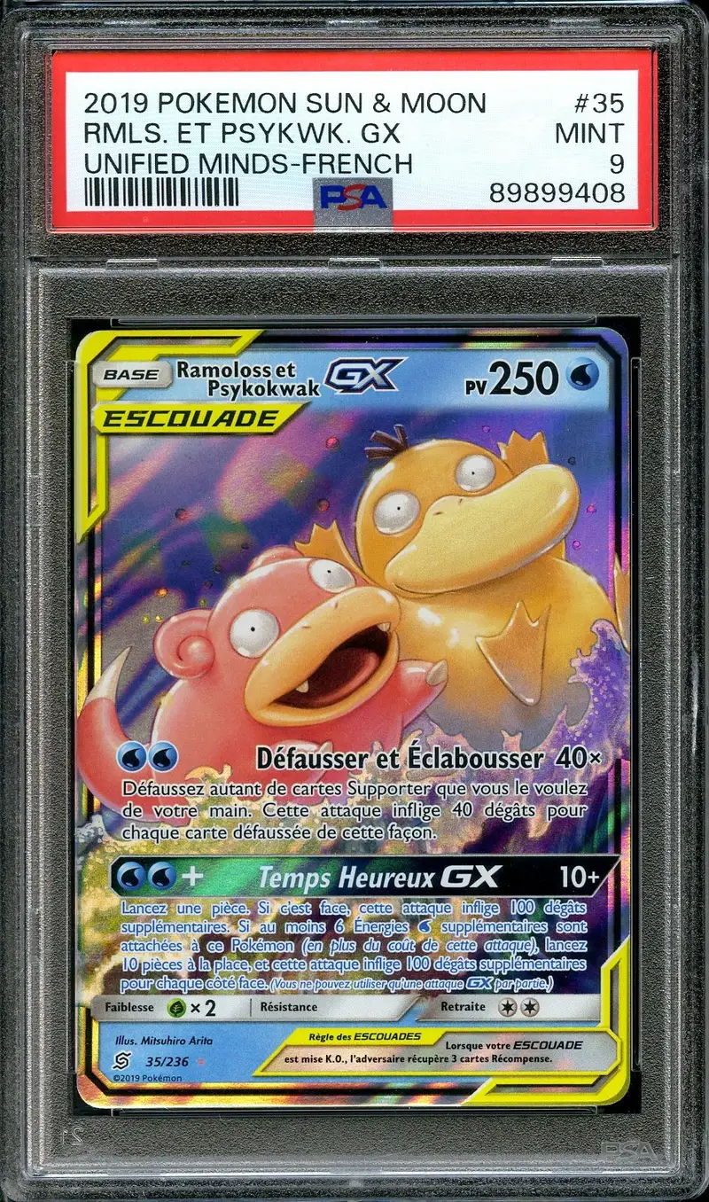 PSA 9 Ramoloss et Psykokwak Gx
