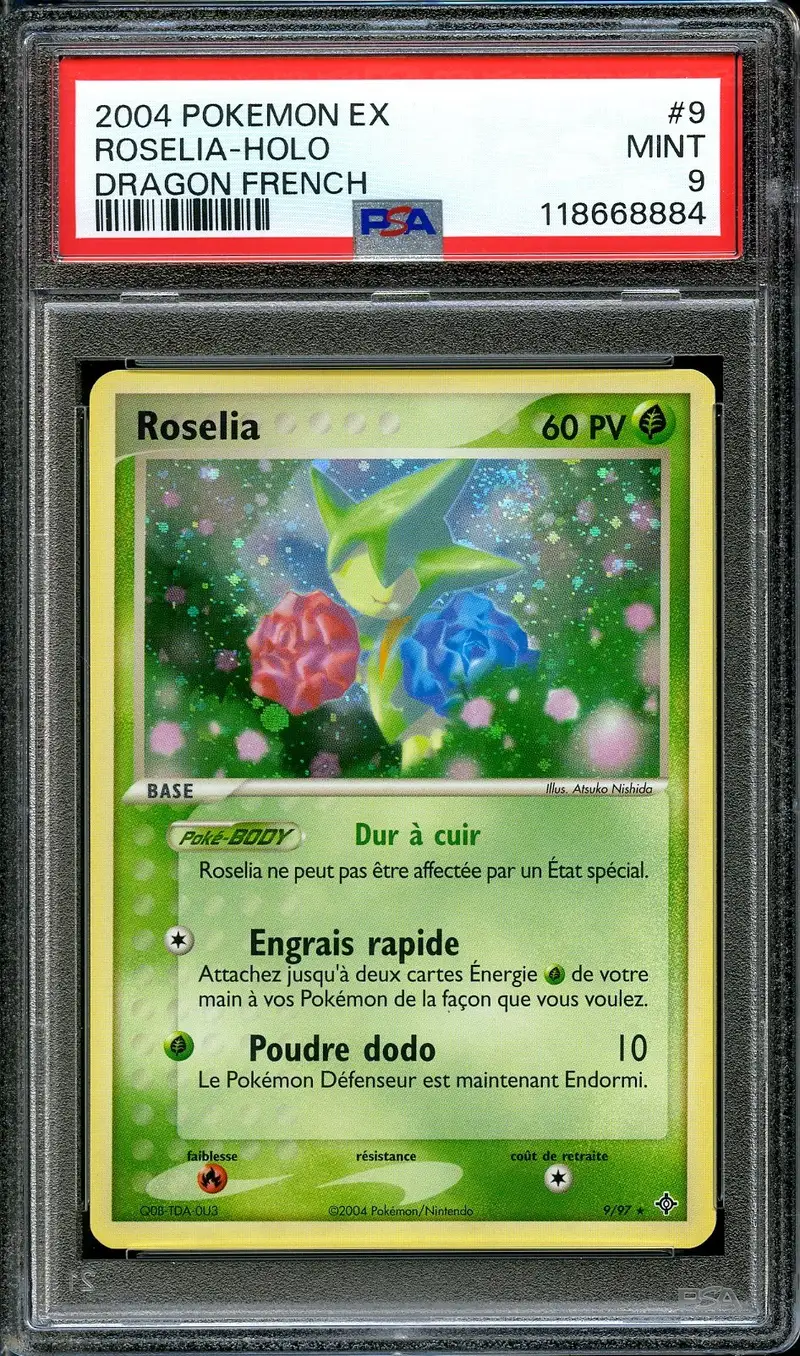 PSA 9 Roselia Holo