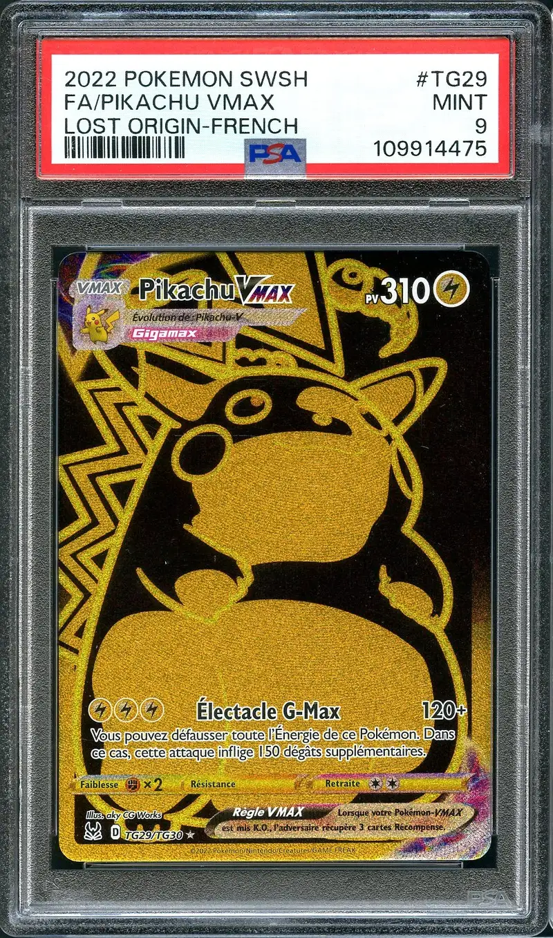 PSA 9 Pikachu VMax Gold