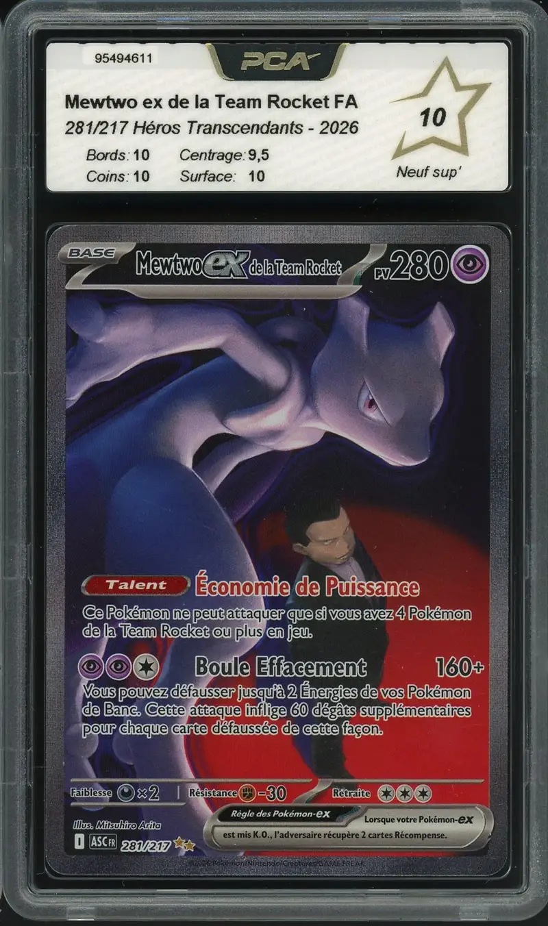 PCA 10 Mewtwo Ex de la Team Rocket