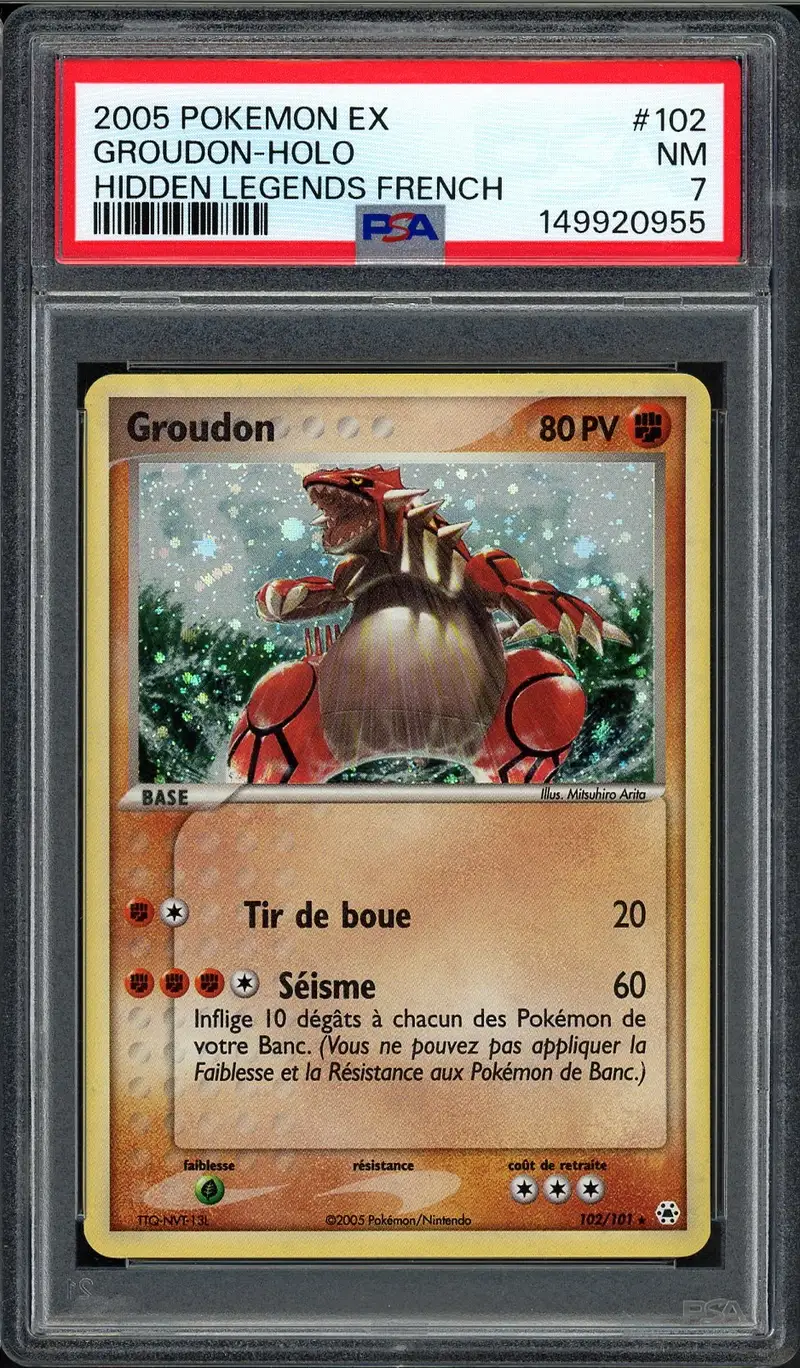 PSA 7 Groudon Holo