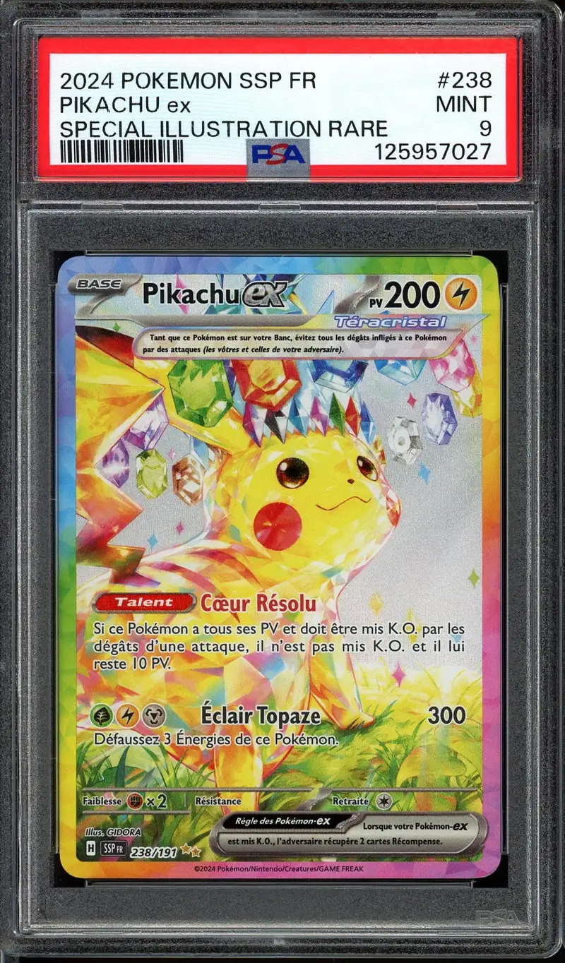 PSA 9 Pikachu Ex