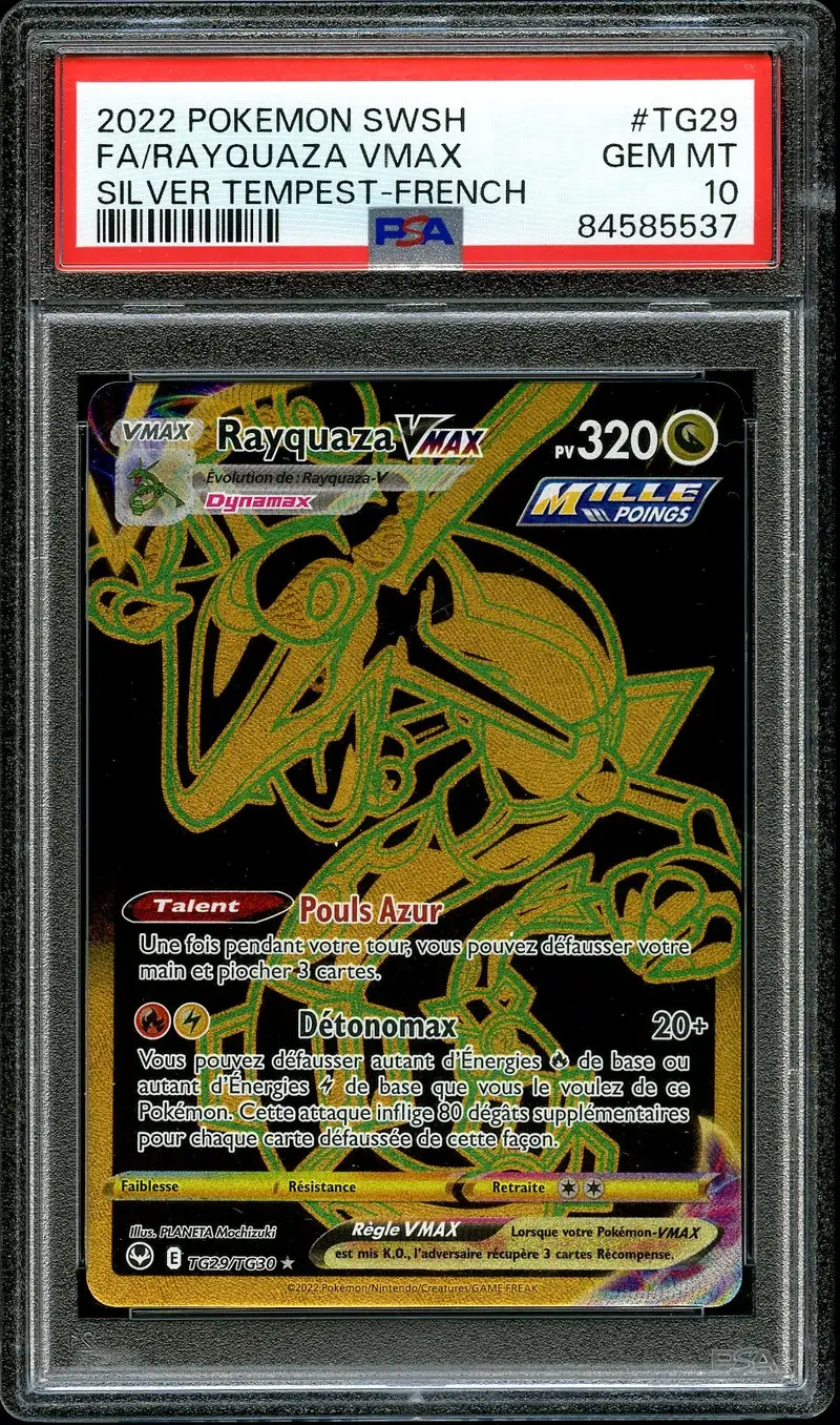 PSA 10 Rayquaza VMax Gold