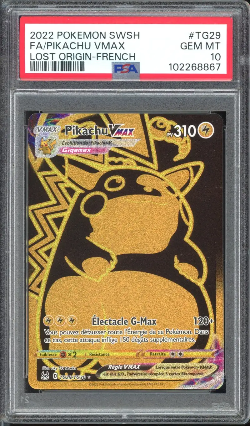 PSA 10 Pikachu VMax Gold