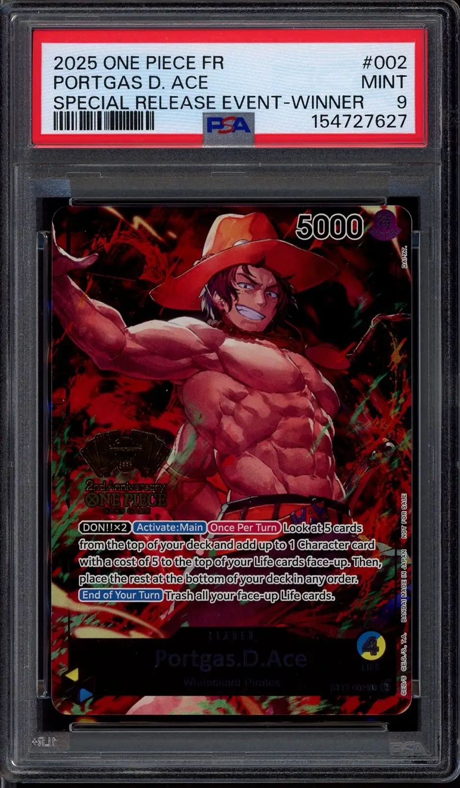 PSA 9 Portgas D. Ace