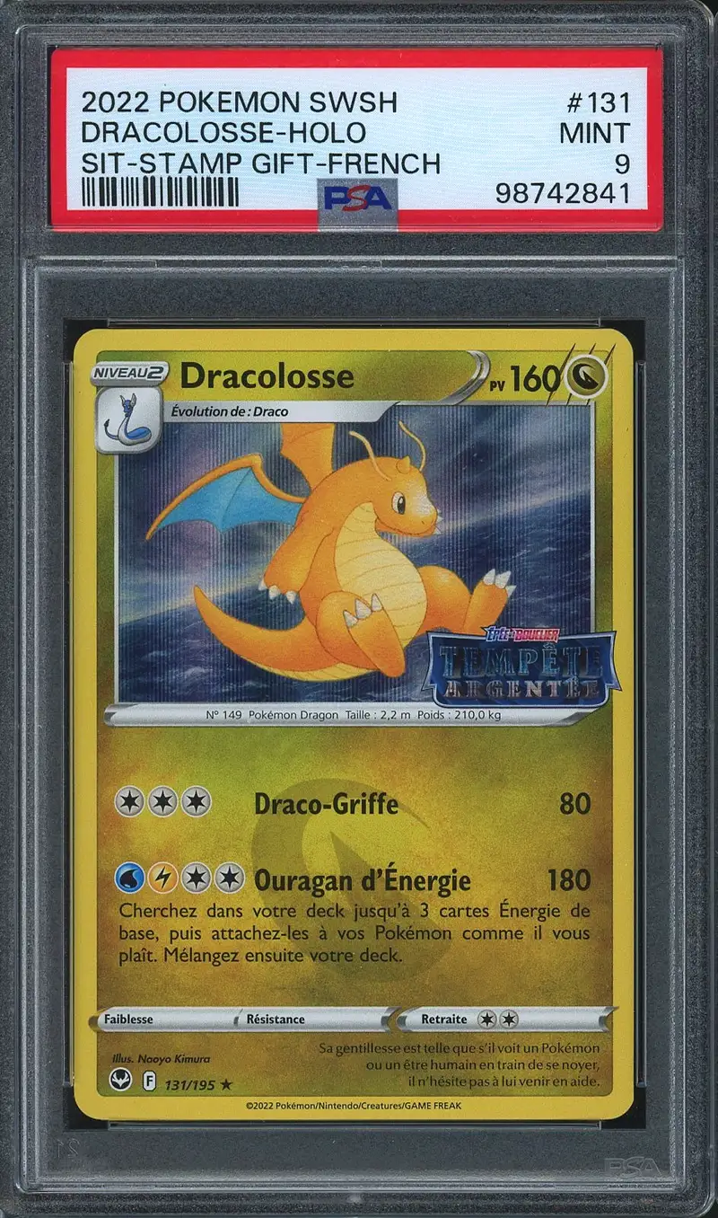 PSA 9 Dracolosse Holo Prerelease