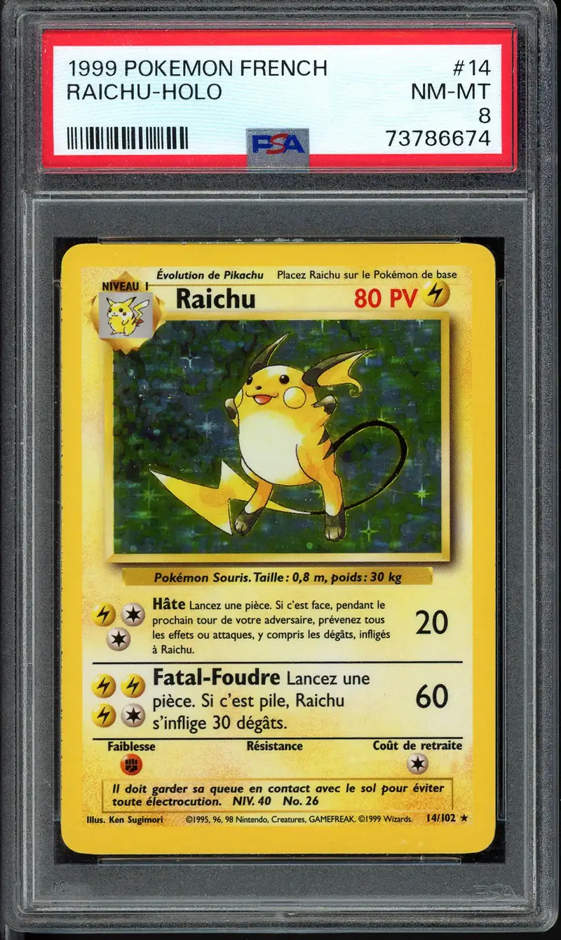 PSA 8 Raichu Holo