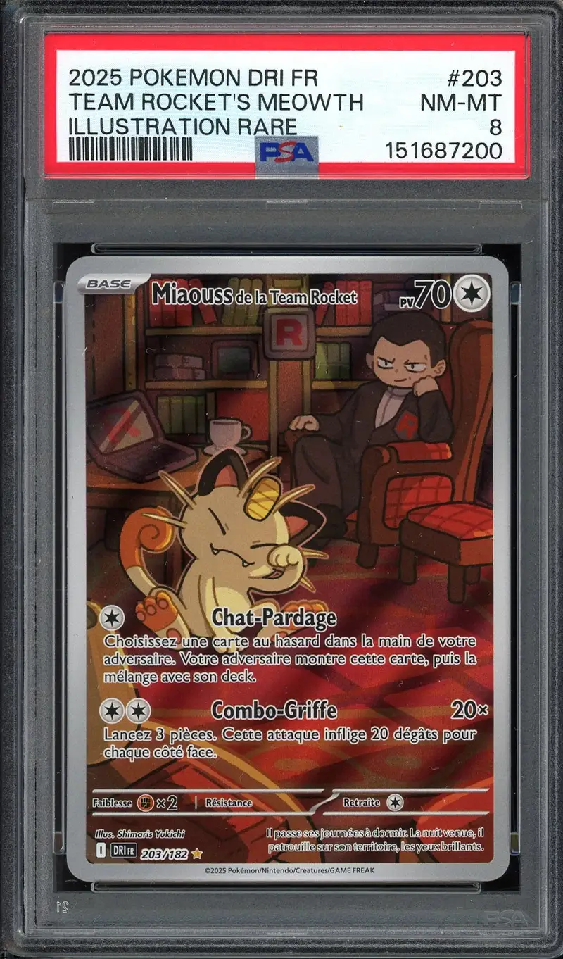 PSA 8 Miaouss de la Team Rocket