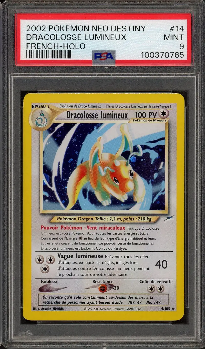 PSA 9 Dracolosse Lumineux