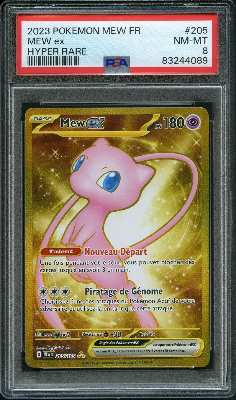 PSA 8 Mew Ex Gold
