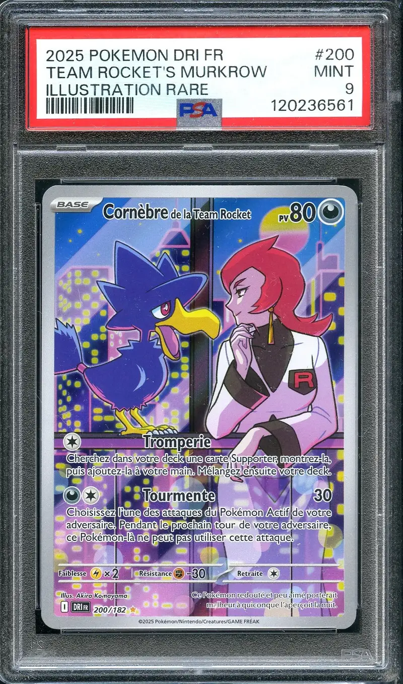 PSA 9 Cornèbre de la Team Rocket